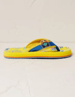 FatFace Kids Crab Flip Flops Yellow Sale