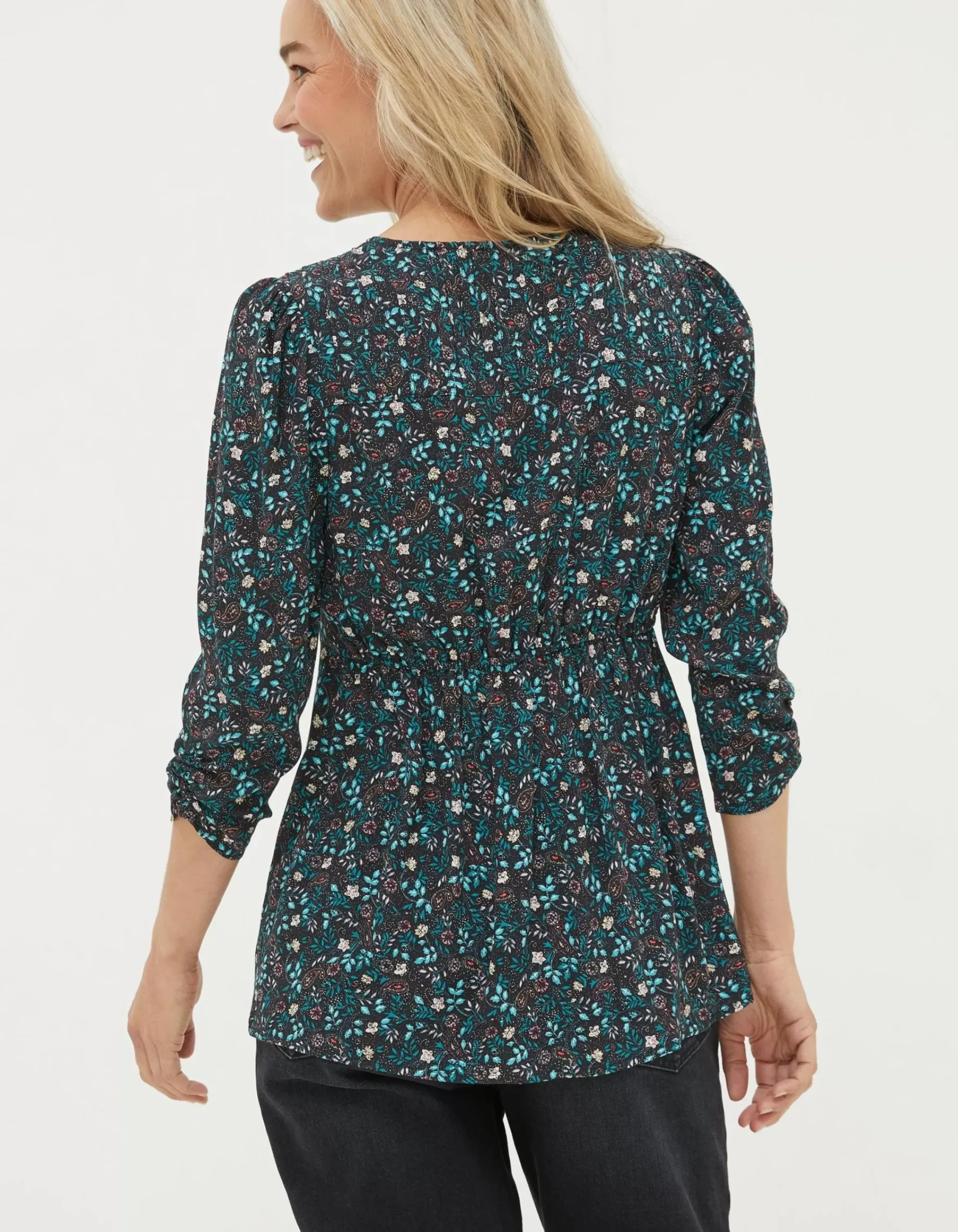 FatFace Kinsey Evergreen Blouse Black Best