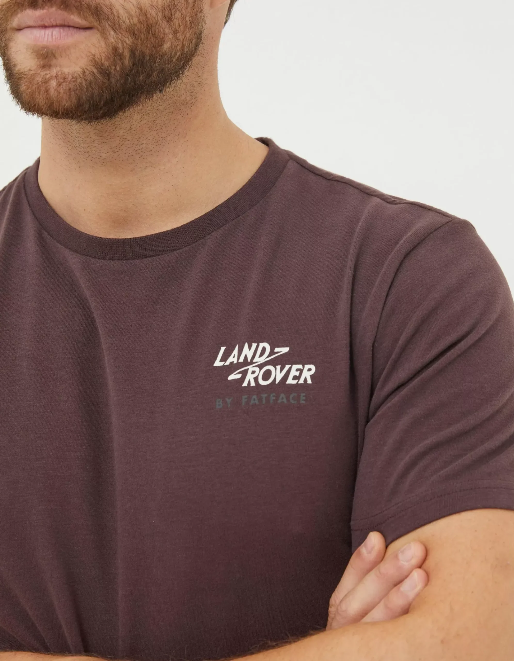 FatFace Land Rover Deconstructed T-Shirt Plum Best