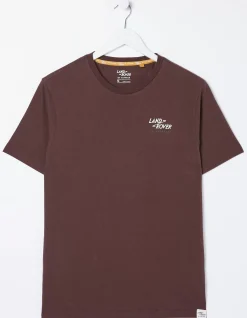 FatFace Land Rover Deconstructed T-Shirt Plum Best