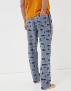 FatFace Land Rover Pyjama Bottoms Chambray Blue New