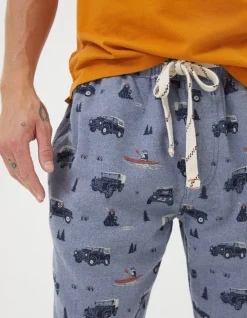 FatFace Land Rover Pyjama Bottoms Chambray Blue New