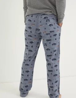FatFace Land Rover Pyjama Bottoms Chambray Blue New