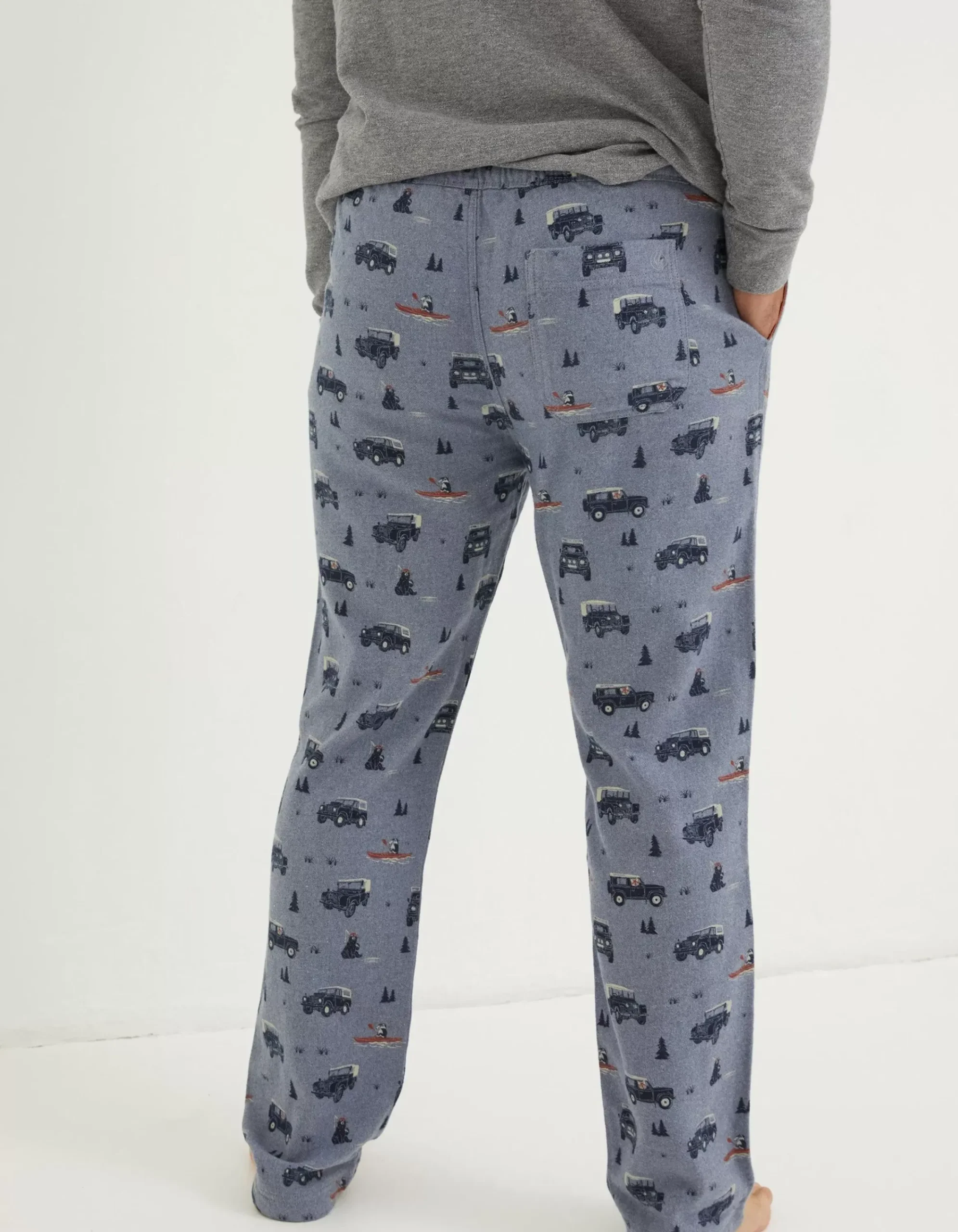 FatFace Land Rover Pyjama Bottoms Chambray Blue New