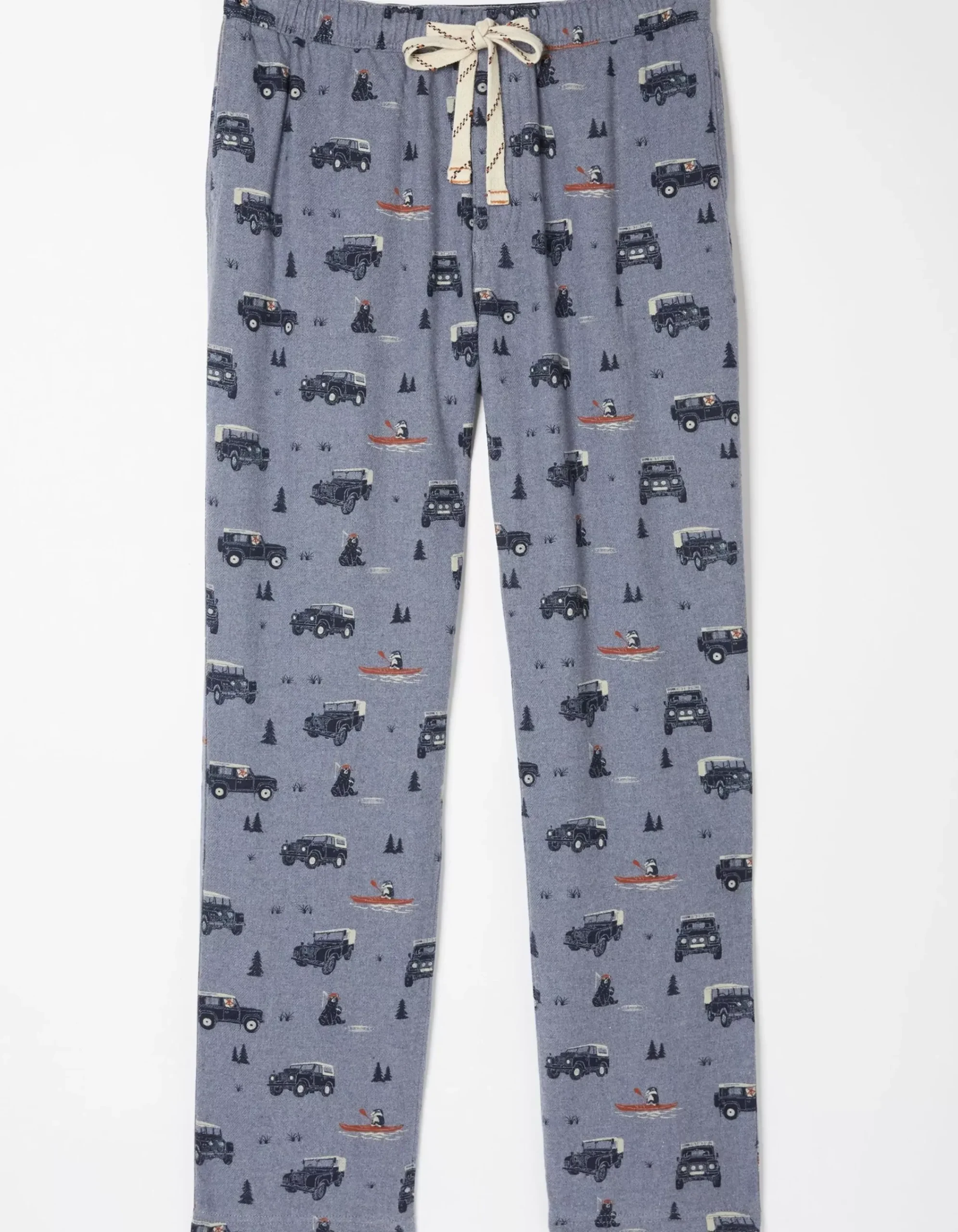 FatFace Land Rover Pyjama Bottoms Chambray Blue New