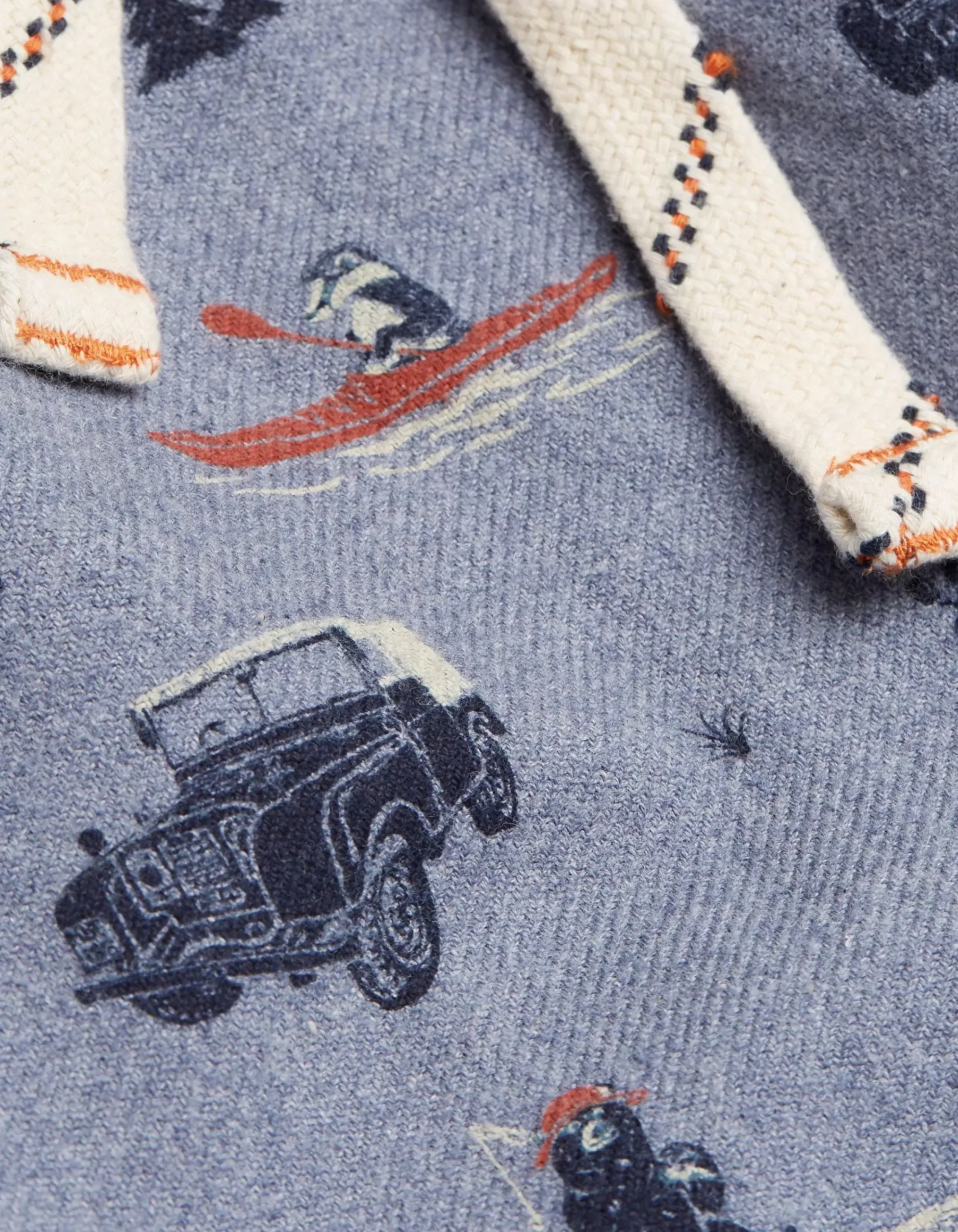 FatFace Land Rover Pyjama Bottoms Chambray Blue New