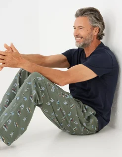 FatFace Land Rover Pyjama Bottoms Khaki Green Sale