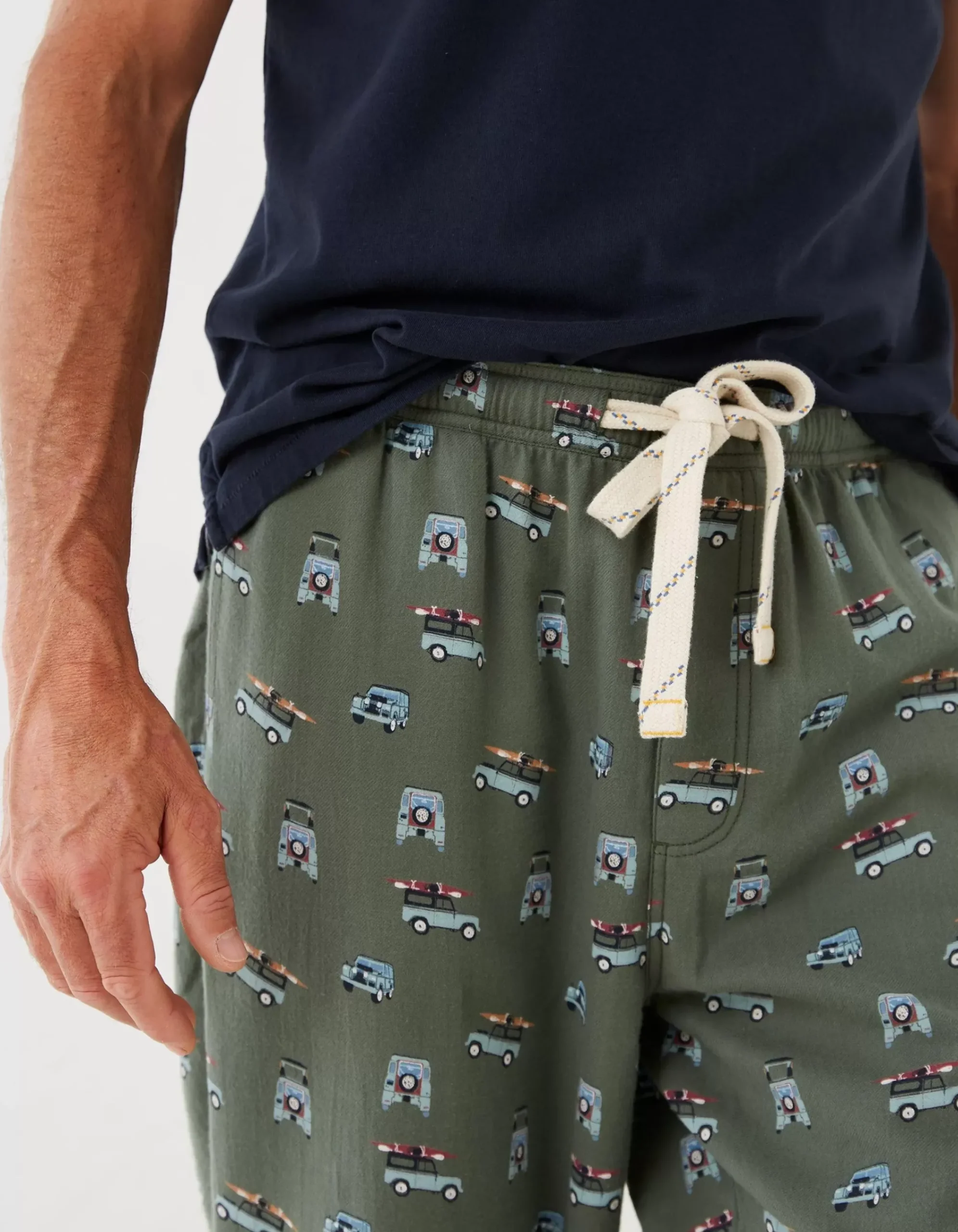FatFace Land Rover Pyjama Bottoms Khaki Green Sale