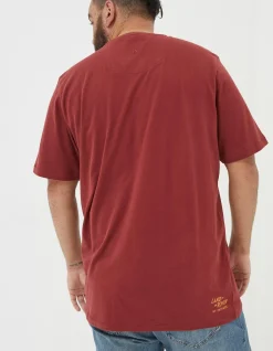 FatFace Land Rover Sunset Road T-Shirt Bright Red Best