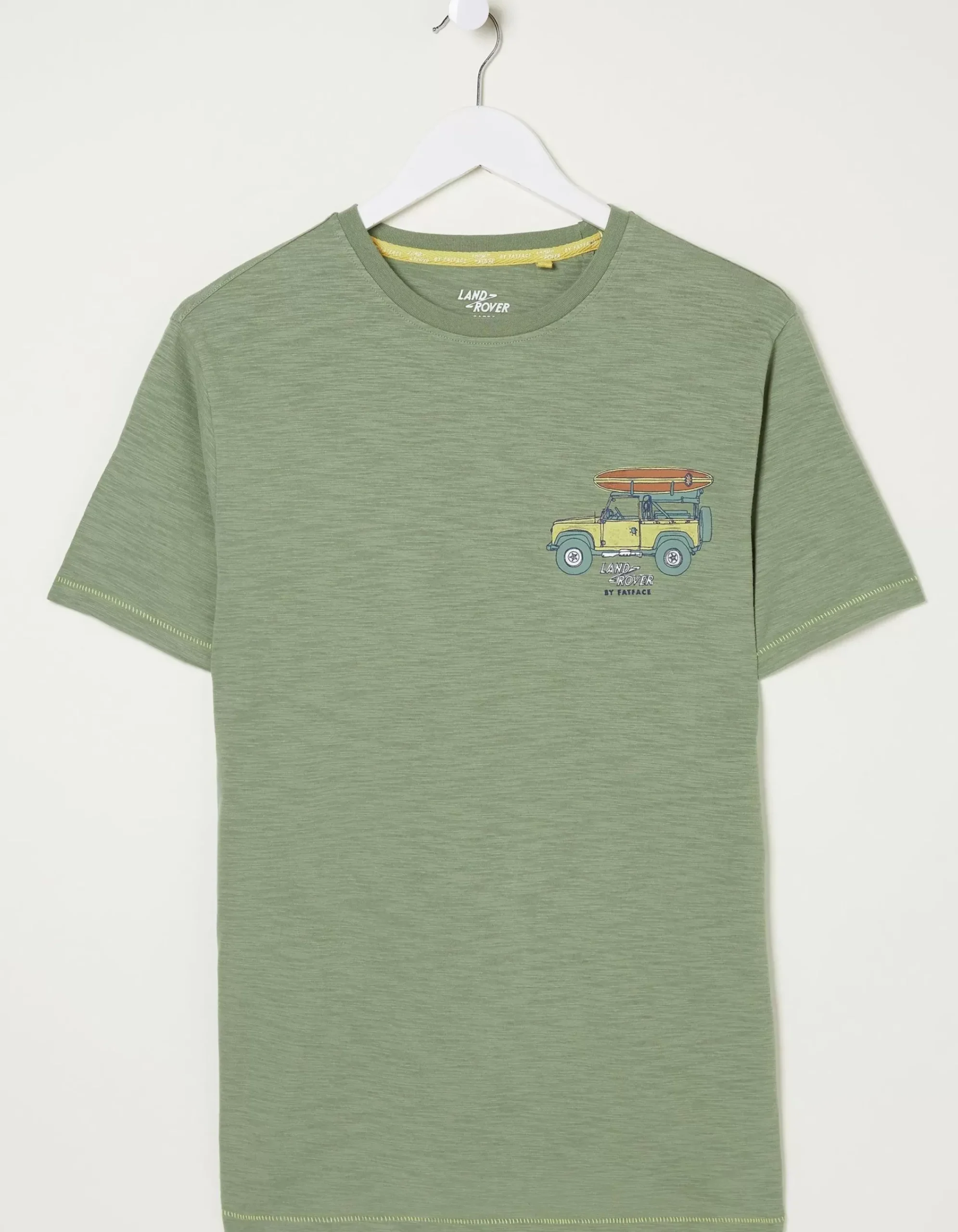 FatFace Land Rover Surf Trip T-Shirt Light Green New
