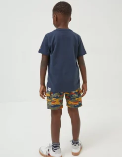 FatFace Land Rover Times Jersey T-Shirt Navy Outlet