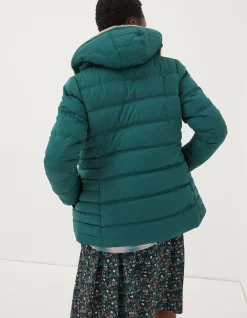 FatFace Lara Puffer Coat Dark Teal Discount