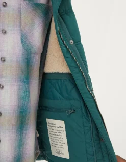 FatFace Lara Puffer Coat Dark Teal Discount