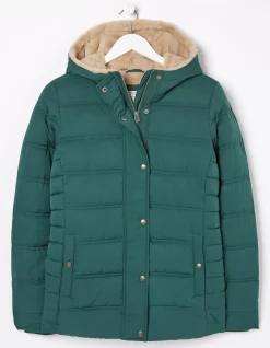 FatFace Lara Puffer Coat Dark Teal Discount