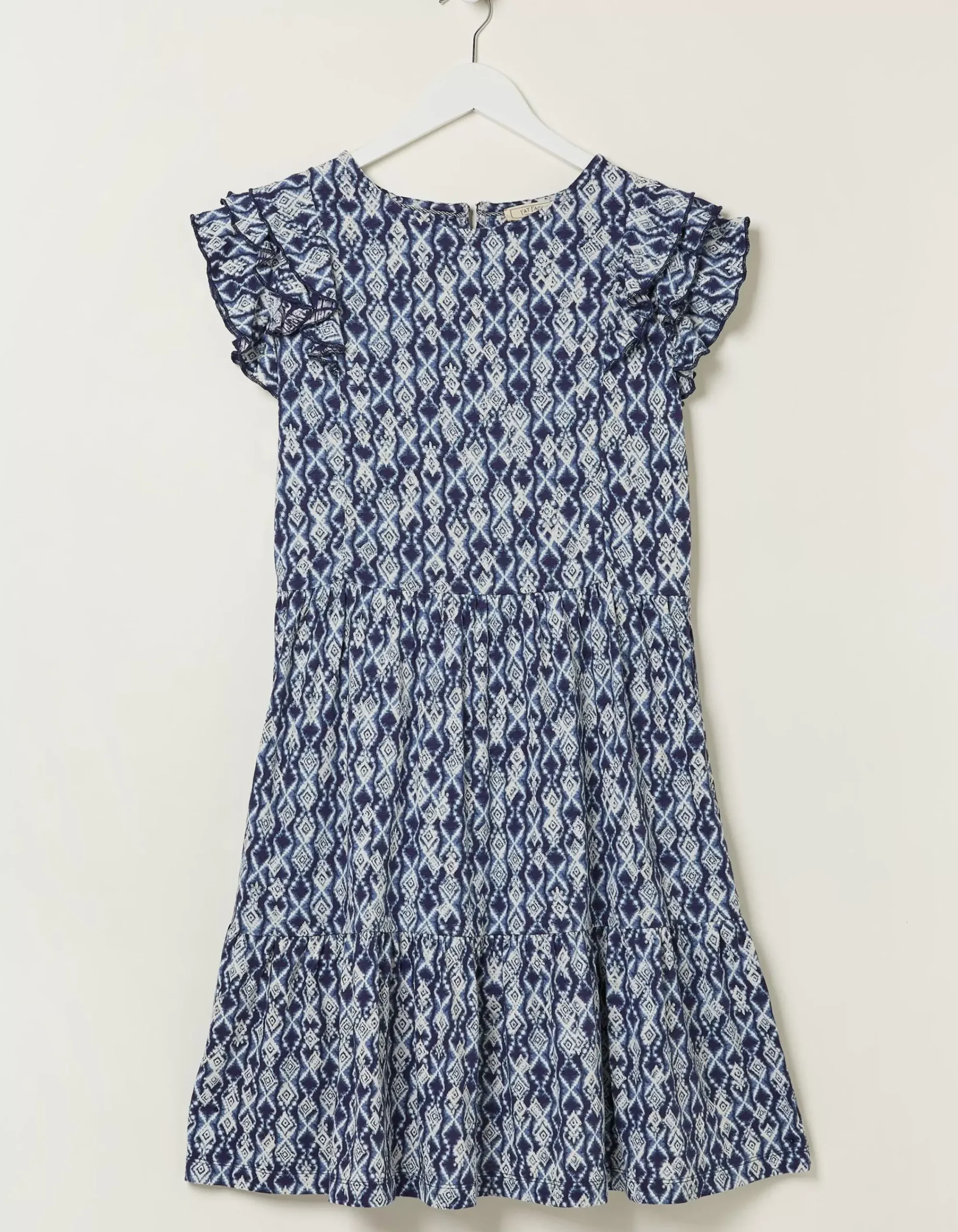 FatFace Laurie Geo Jersey Dress Navy Hot