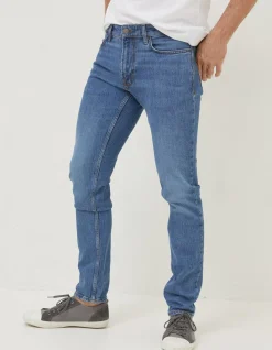 FatFace Lean Slim Light Wash Jeans Denim Hot
