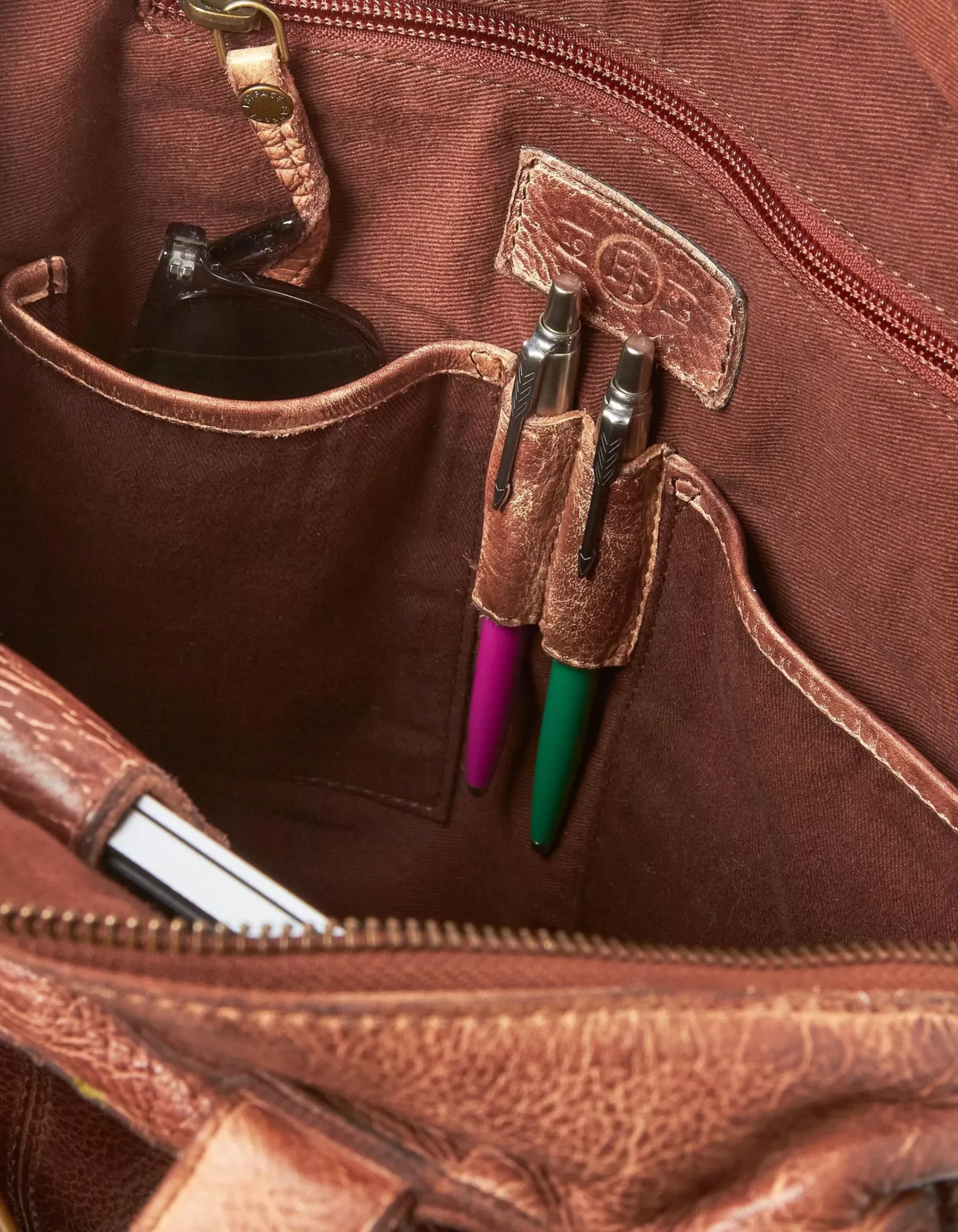 FatFace Leather Rucksack Chestnut Hot