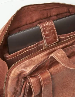 FatFace Leather Rucksack Chestnut Hot