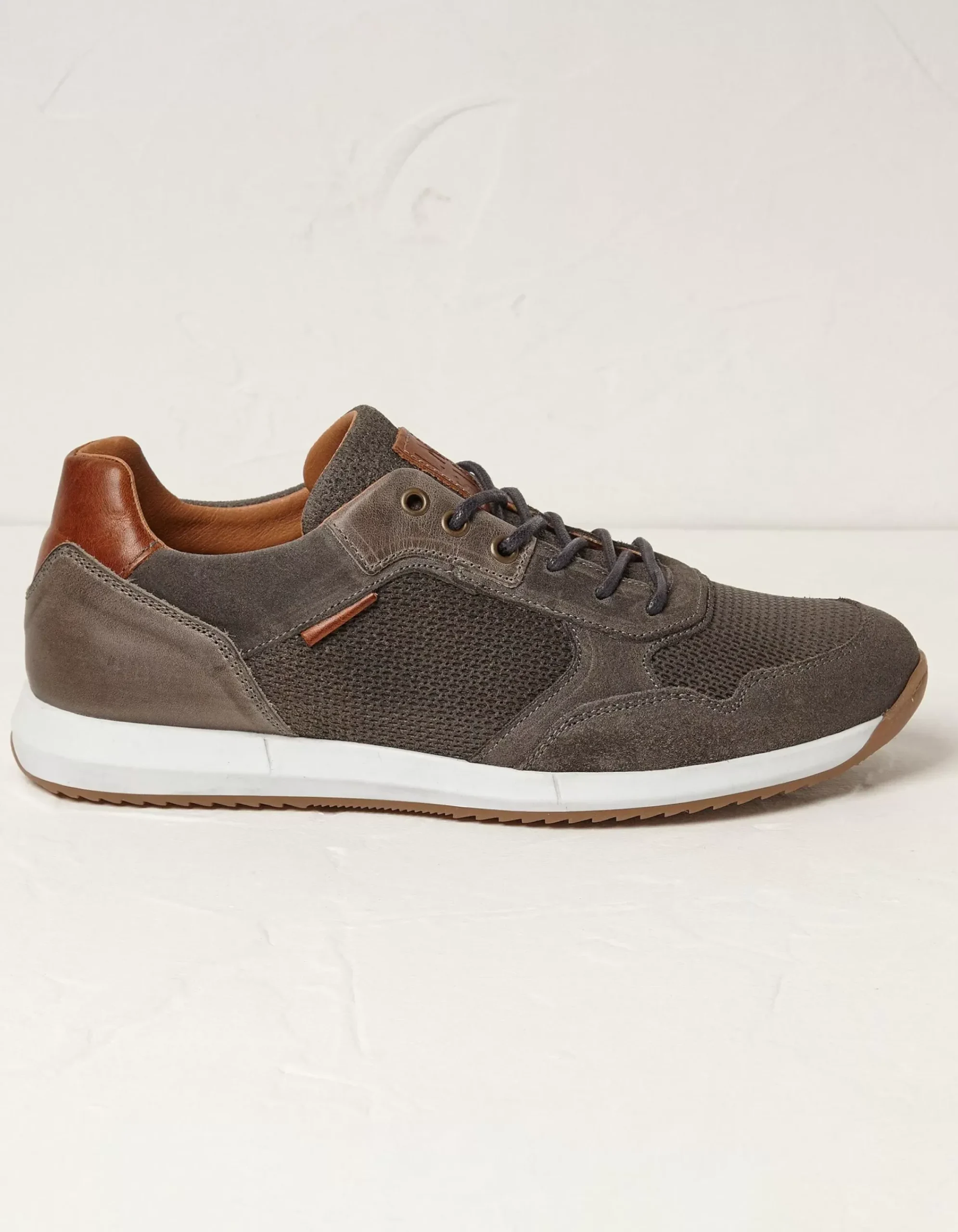 FatFace Leather Trainer Grey Online