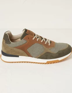 FatFace Leon Leather Trainer Grey Discount