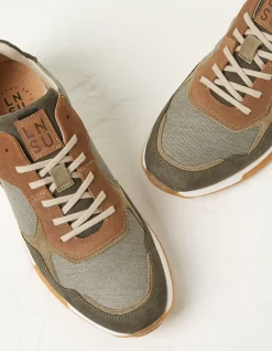 FatFace Leon Leather Trainer Grey Discount