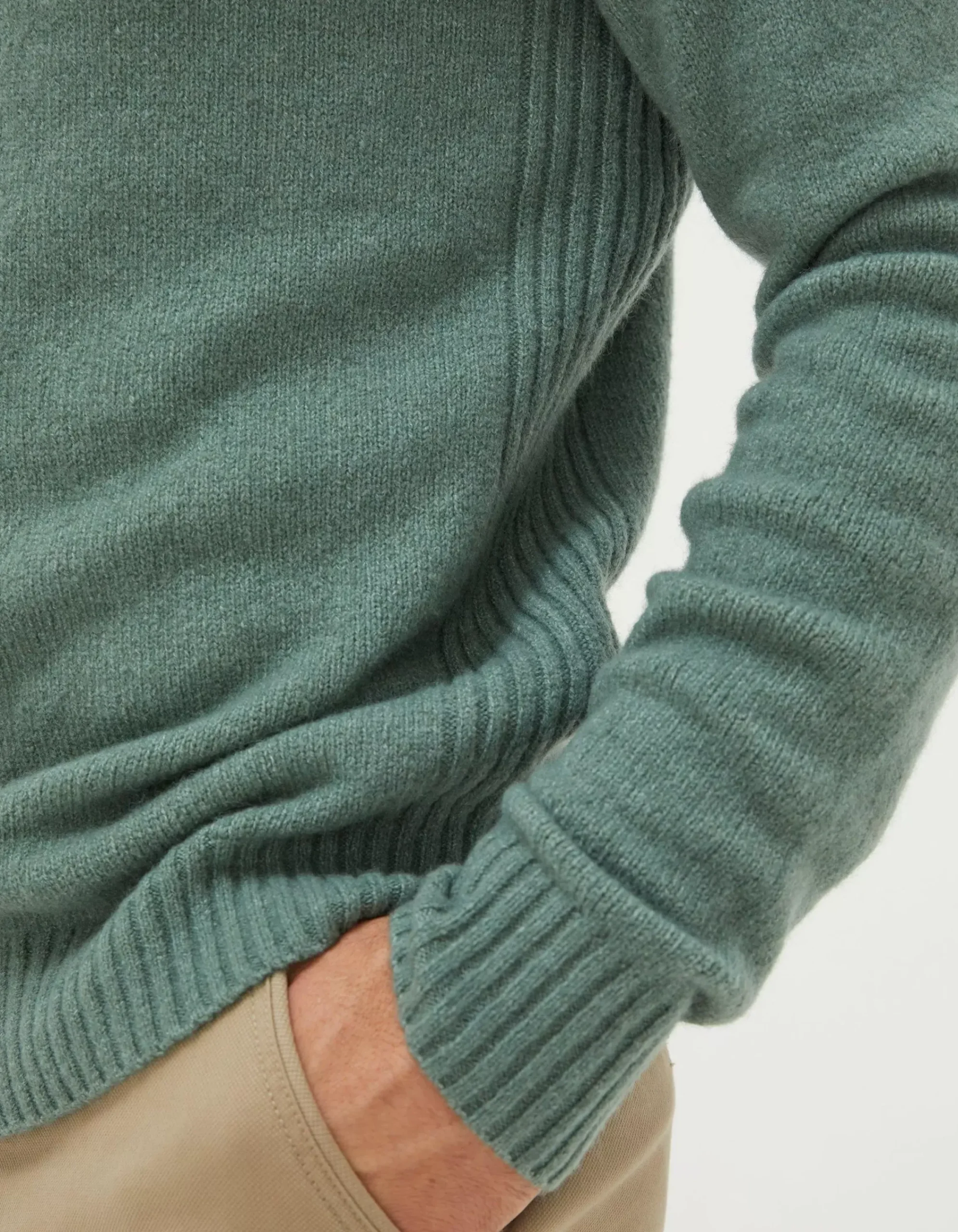 FatFace Lewes Crew Jumper Sage Green Online