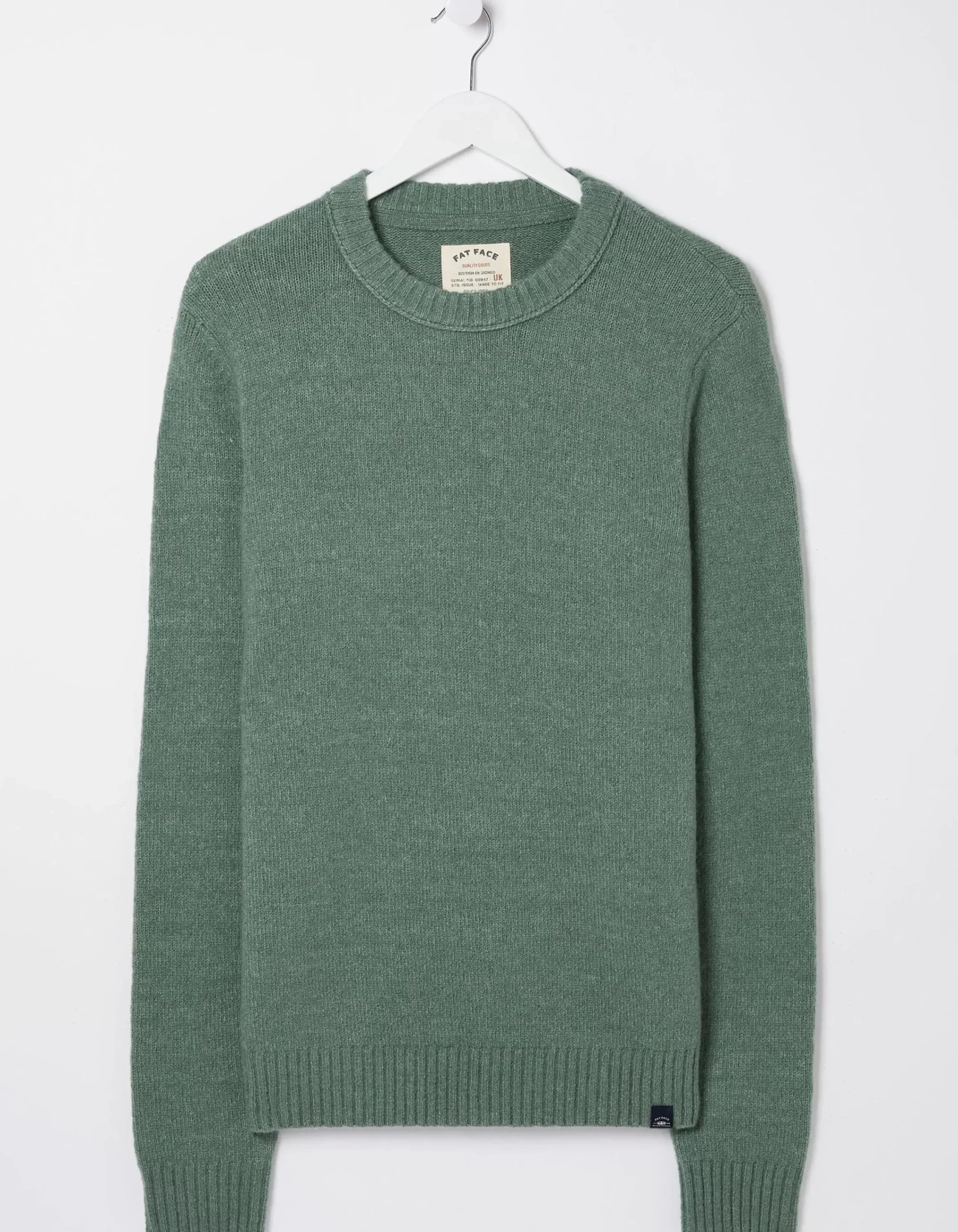 FatFace Lewes Crew Jumper Sage Green Online