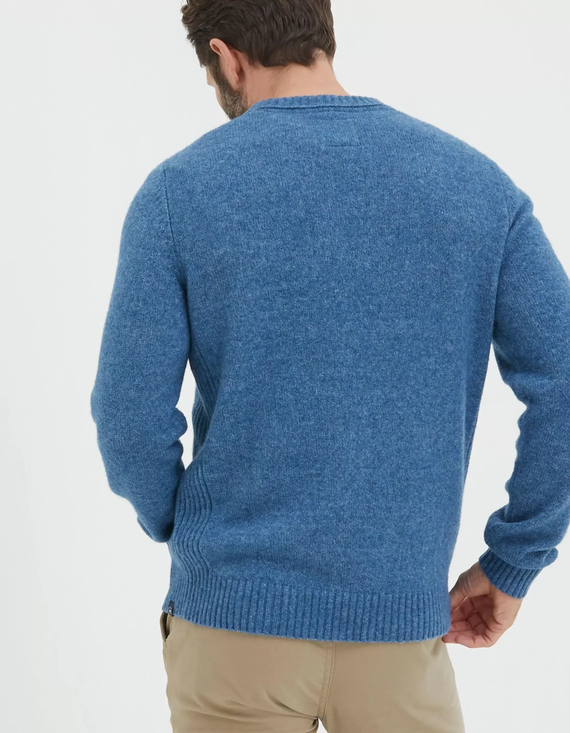 FatFace Lewes Crew Jumper Washed Blue Online