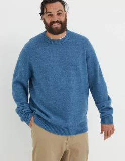 FatFace Lewes Crew Jumper Washed Blue Online