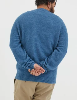 FatFace Lewes Crew Jumper Washed Blue Online