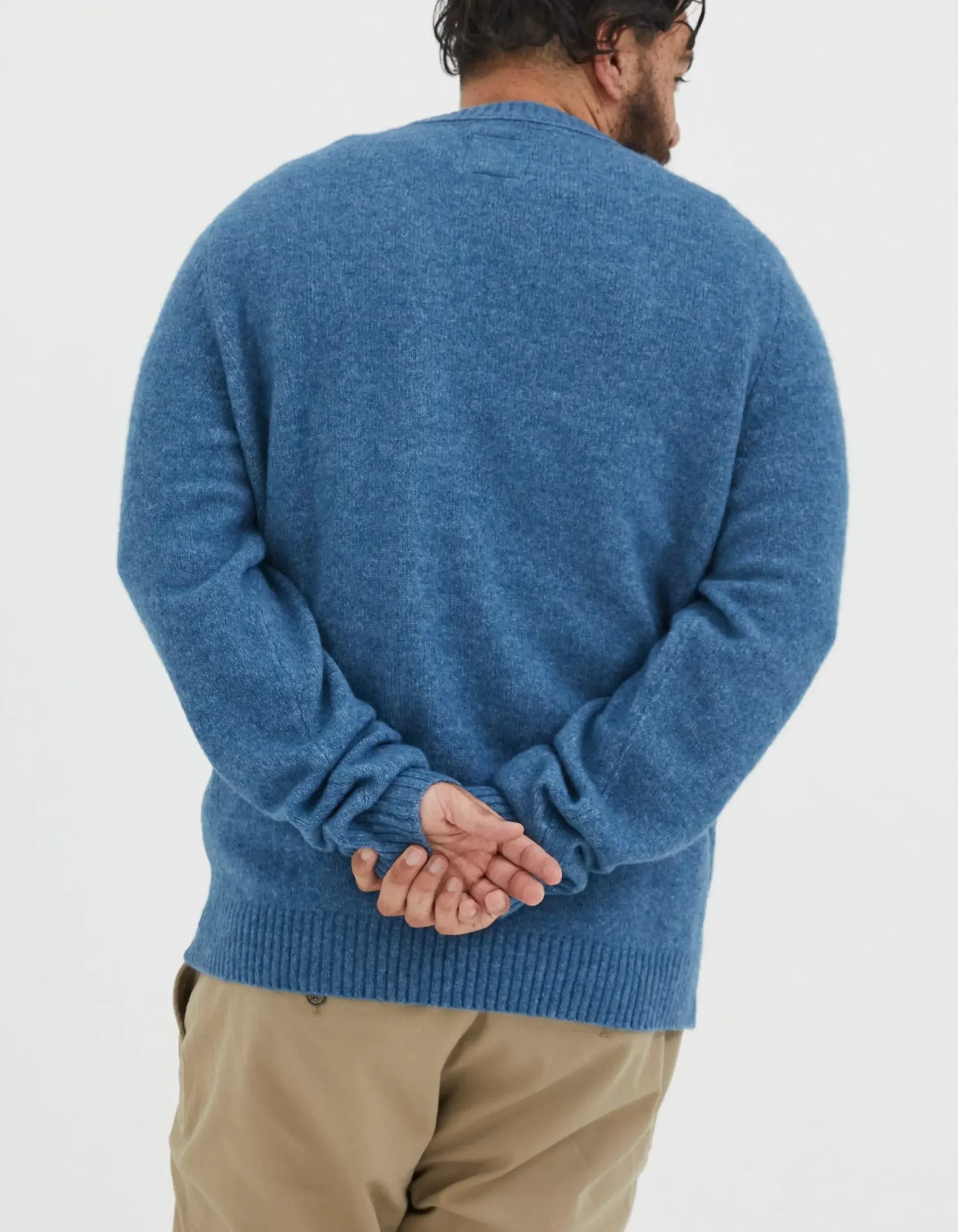 FatFace Lewes Crew Jumper Washed Blue Online