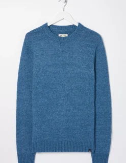 FatFace Lewes Crew Jumper Washed Blue Online