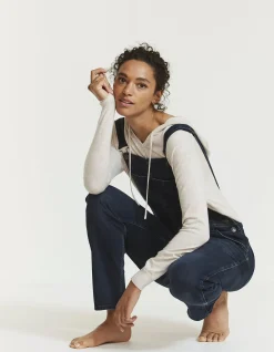 FatFace Lewes Dungarees Blue Black Hot