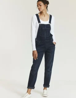 FatFace Lewes Dungarees Blue Black Hot
