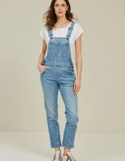 FatFace Lewes Dungarees Light Wash