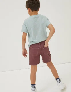 FatFace Lewes Twill Shorts Plum Discount