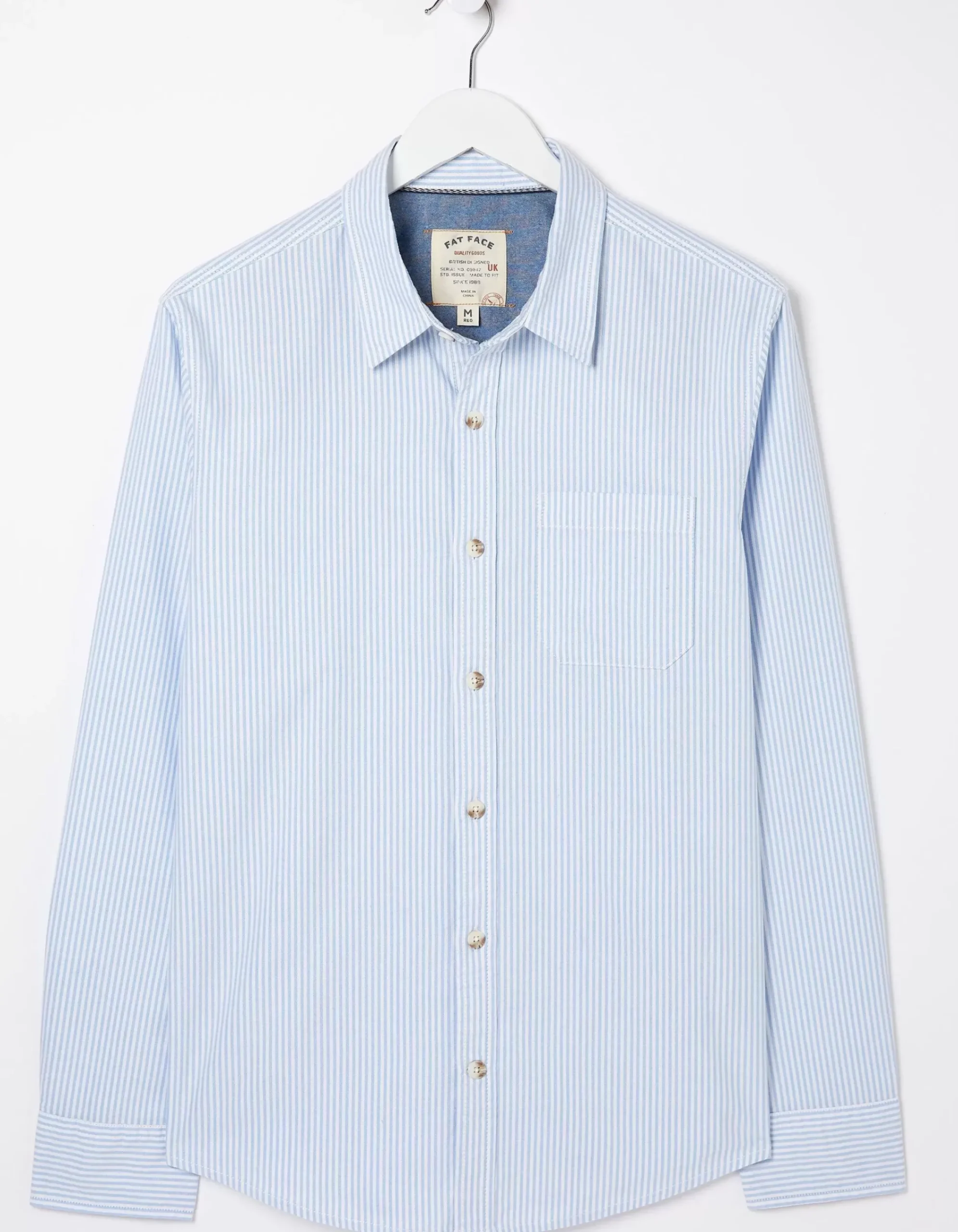 FatFace Lidder Stripe Shirt Light Blue Online