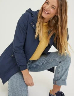 FatFace Lily Lightweight Parka Navy Sale