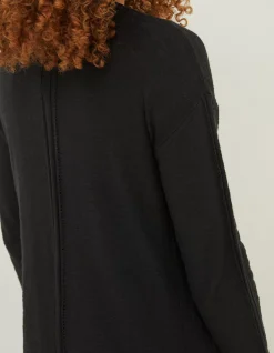 FatFace Lindsay Cotton Linen Longline Cardigan Black New