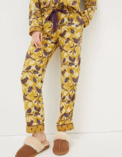 FatFace Lino Bird Pyjama Bottoms Washed Yellow Online
