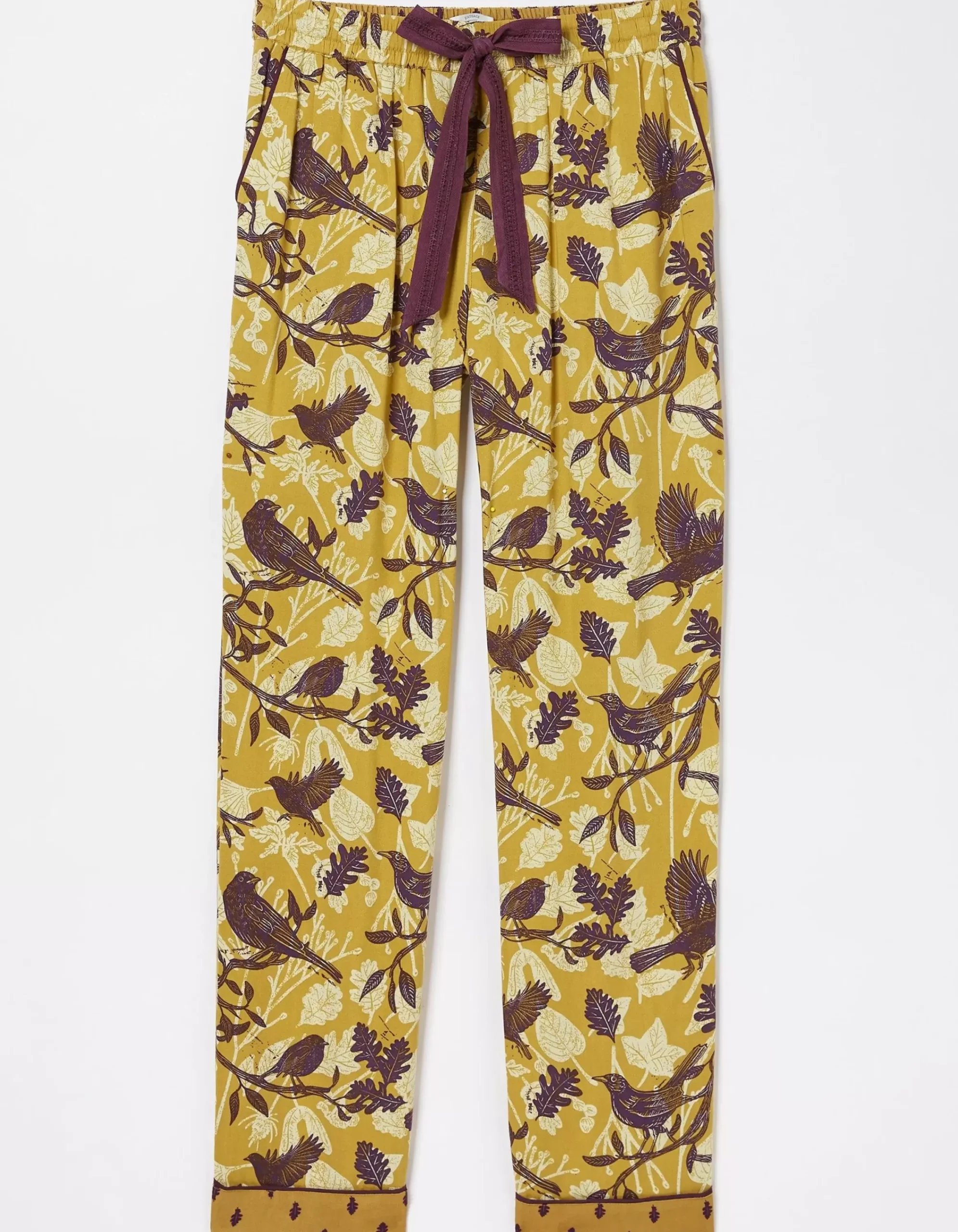 FatFace Lino Bird Pyjama Bottoms Washed Yellow Online