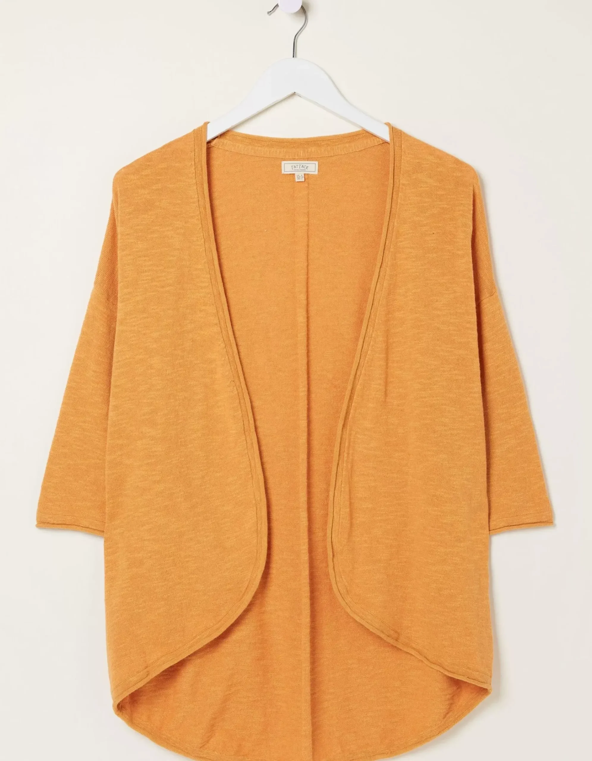 FatFace Lizzy Cotton Linen Cardigan Yellow Discount