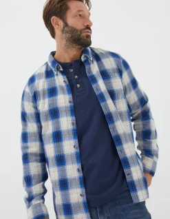 FatFace Lockwood Check Shirt Cobalt Blue Hot
