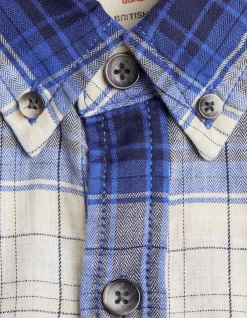 FatFace Lockwood Check Shirt Cobalt Blue Hot