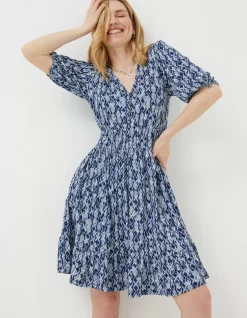 FatFace Lottie Geo Jersey Dress Navy Hot