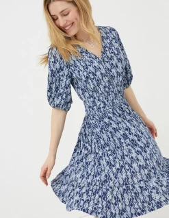 FatFace Lottie Geo Jersey Dress Navy Hot