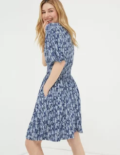FatFace Lottie Geo Jersey Dress Navy Hot