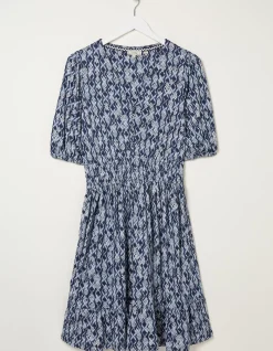 FatFace Lottie Geo Jersey Dress Navy Hot