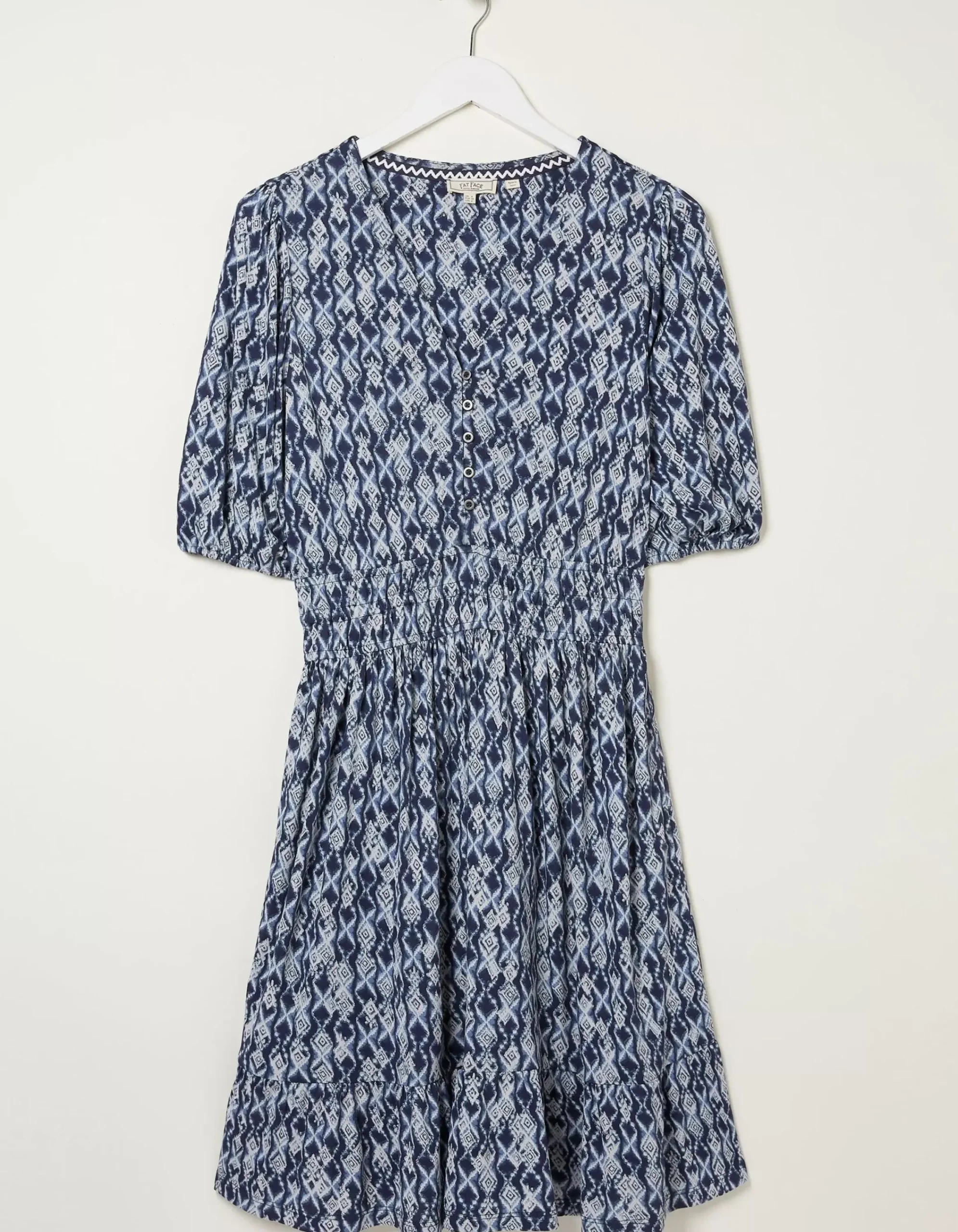 FatFace Lottie Geo Jersey Dress Navy Hot