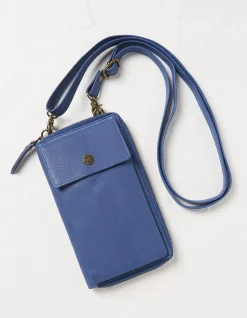 FatFace Louisa Phone Purse Blue Clearance